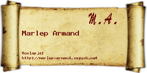 Marlep Armand névjegykártya